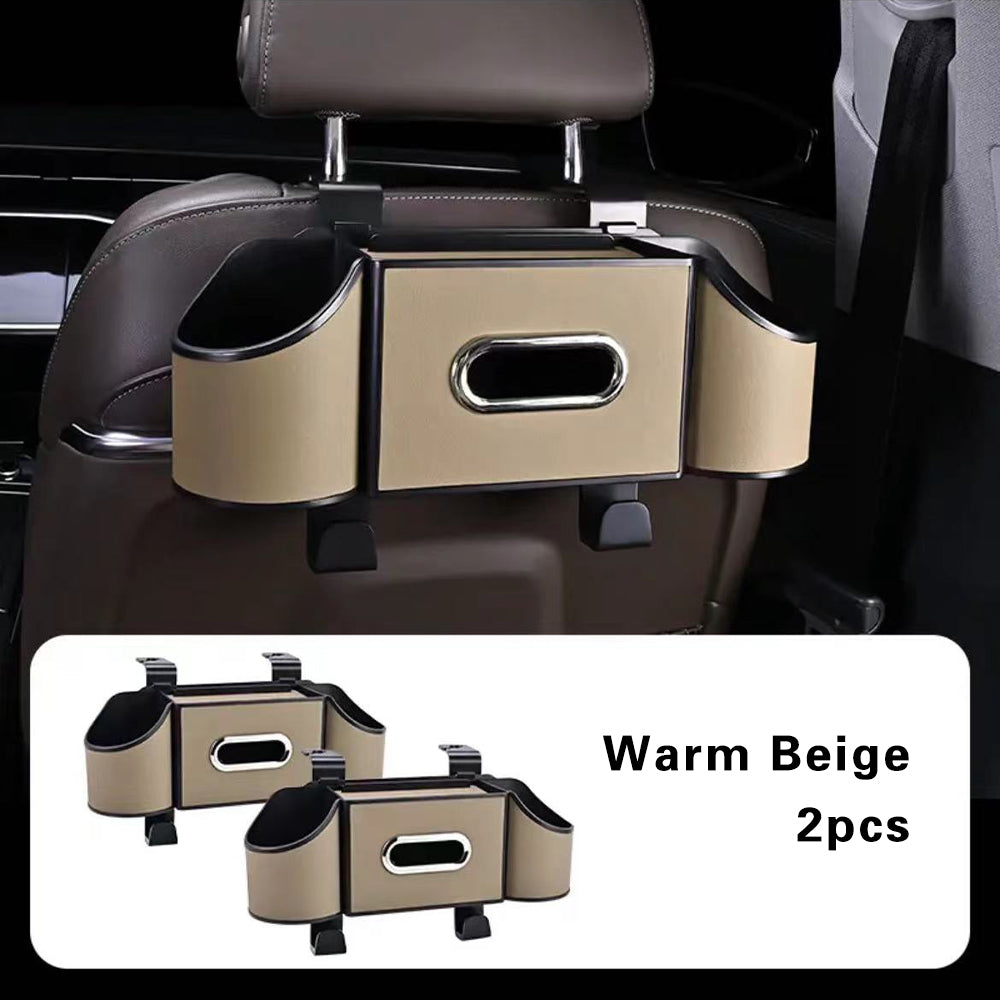 Multifunctional Leather Tissue Storage Box