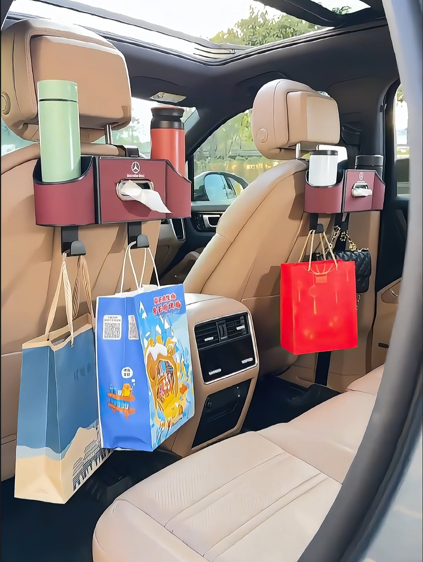 Multifunctional Leather Tissue Storage Box