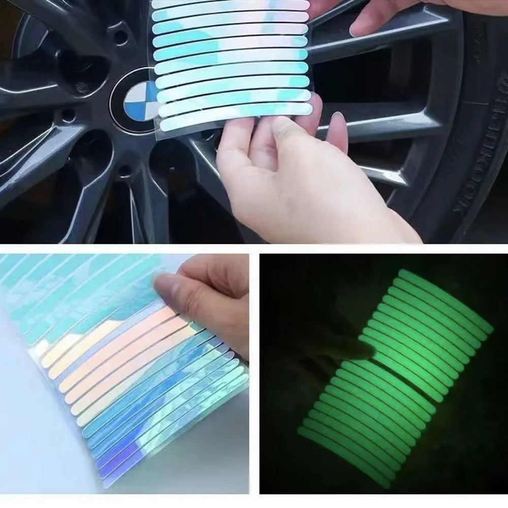 Glow-in-the-dark stickers for car wheels 80pcs