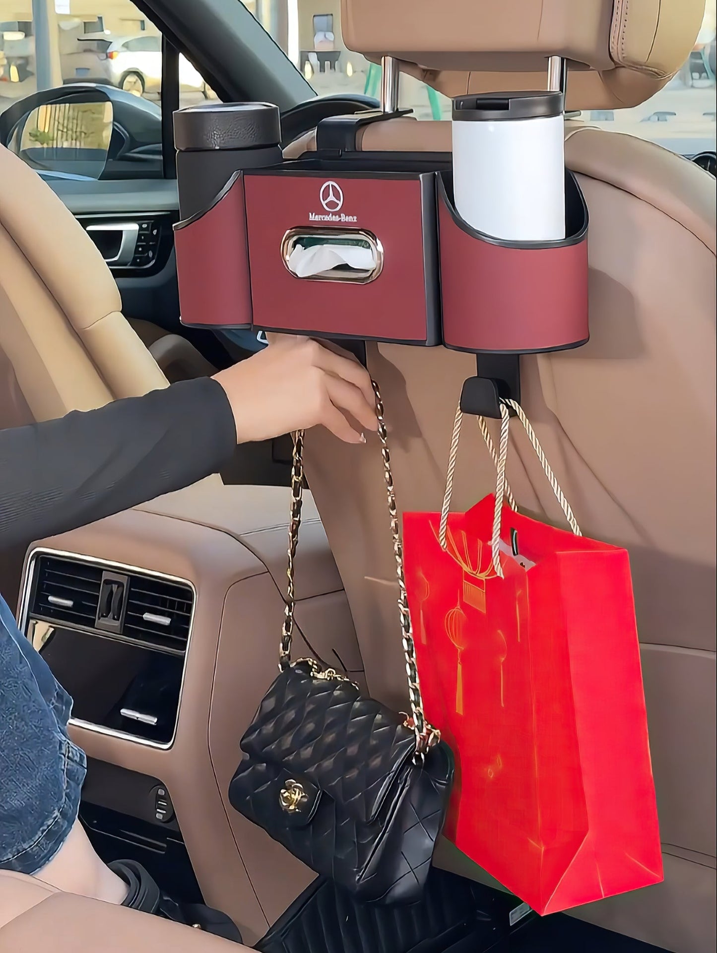 Multifunctional Leather Tissue Storage Box