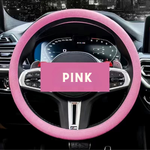 Non-slip sweat-absorbent steering wheel cover