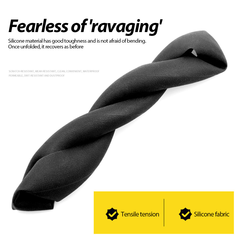 Non-slip sweat-absorbent steering wheel cover