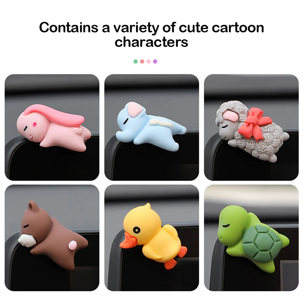 Six small animals in the zoo 6pcs